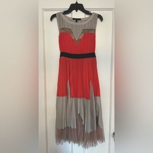 BCBGMaxAzria pleated midi dress, size 0